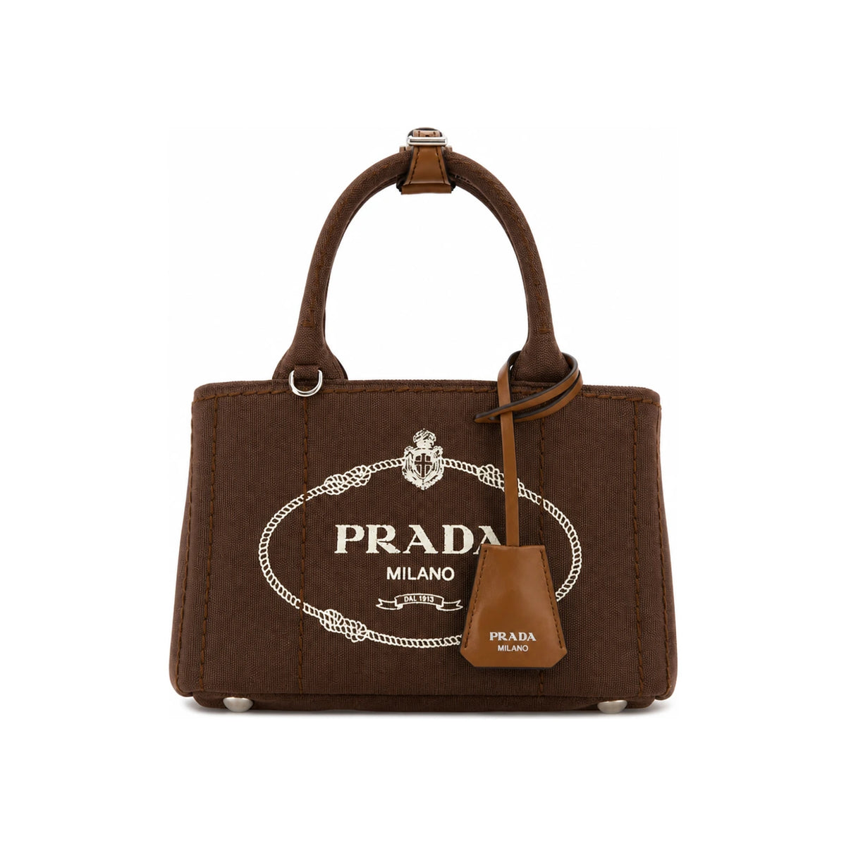 PRADA Leather Tote Bag Black