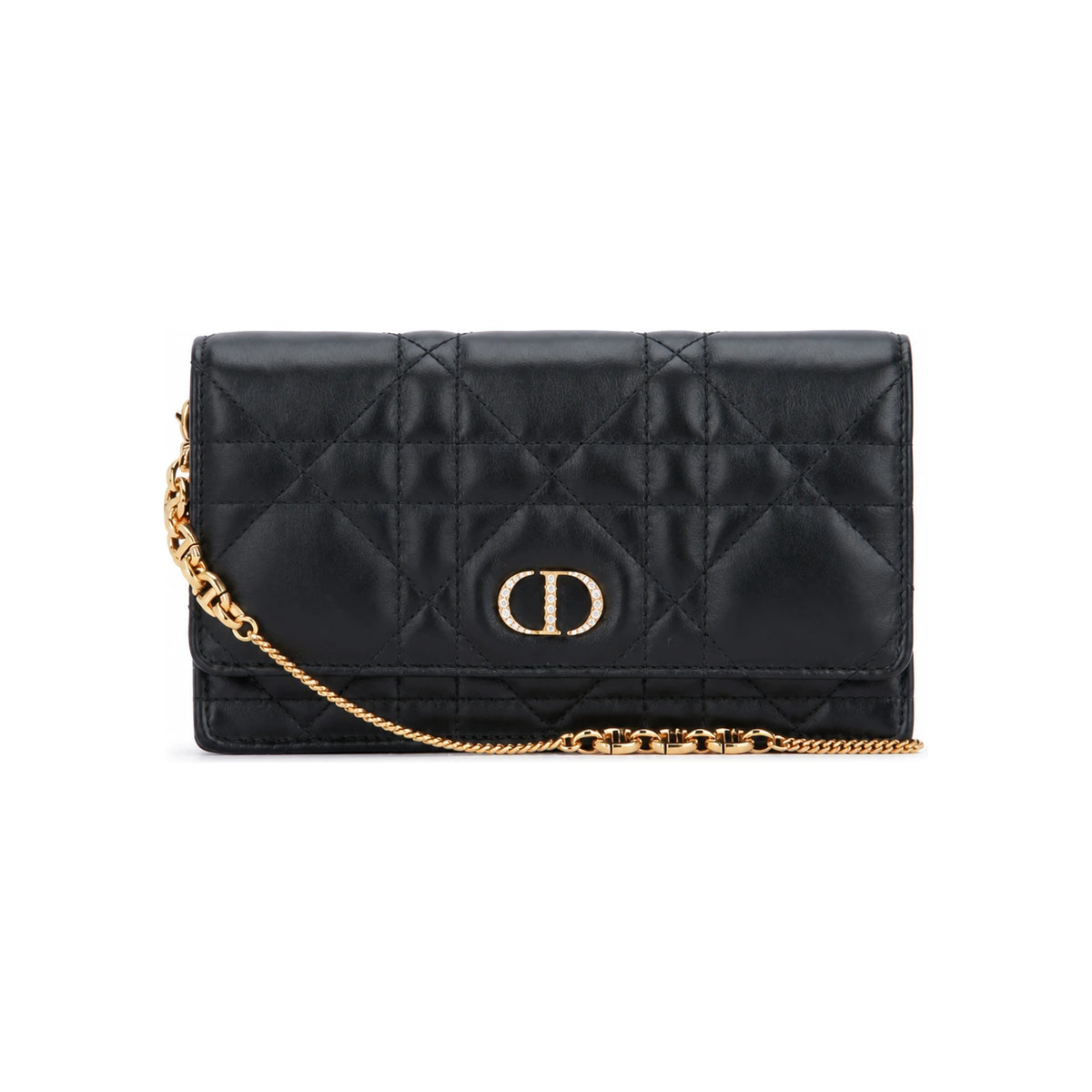 DIOR Caro Crystal Chain Clutch Shoulder Bag S4204UHNN 900