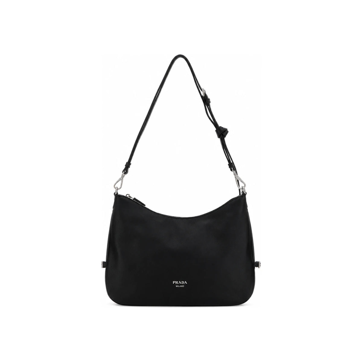 PRADA Black Leather Shoulder Bag