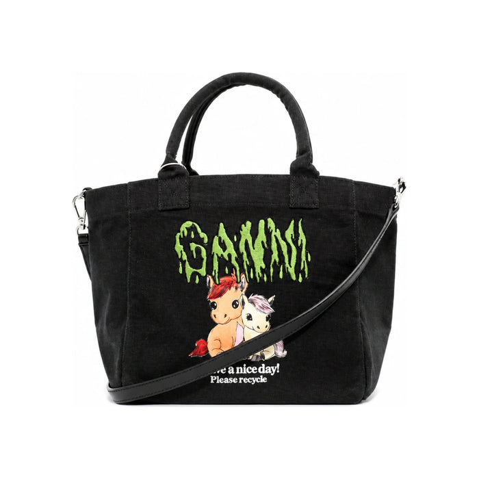 GANNI Women’s Tote Bag Canvas Shoulder Handbag B2110039 252