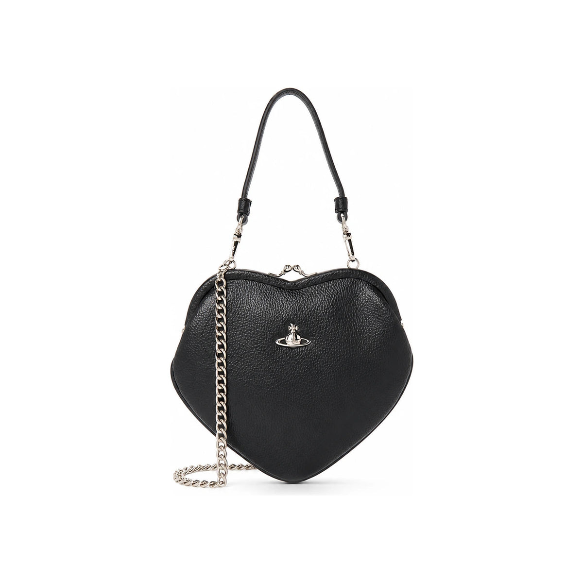 Vivienne Westwood Vegan Bio Green Grain Heart Pulse Chain Crossbody Bag