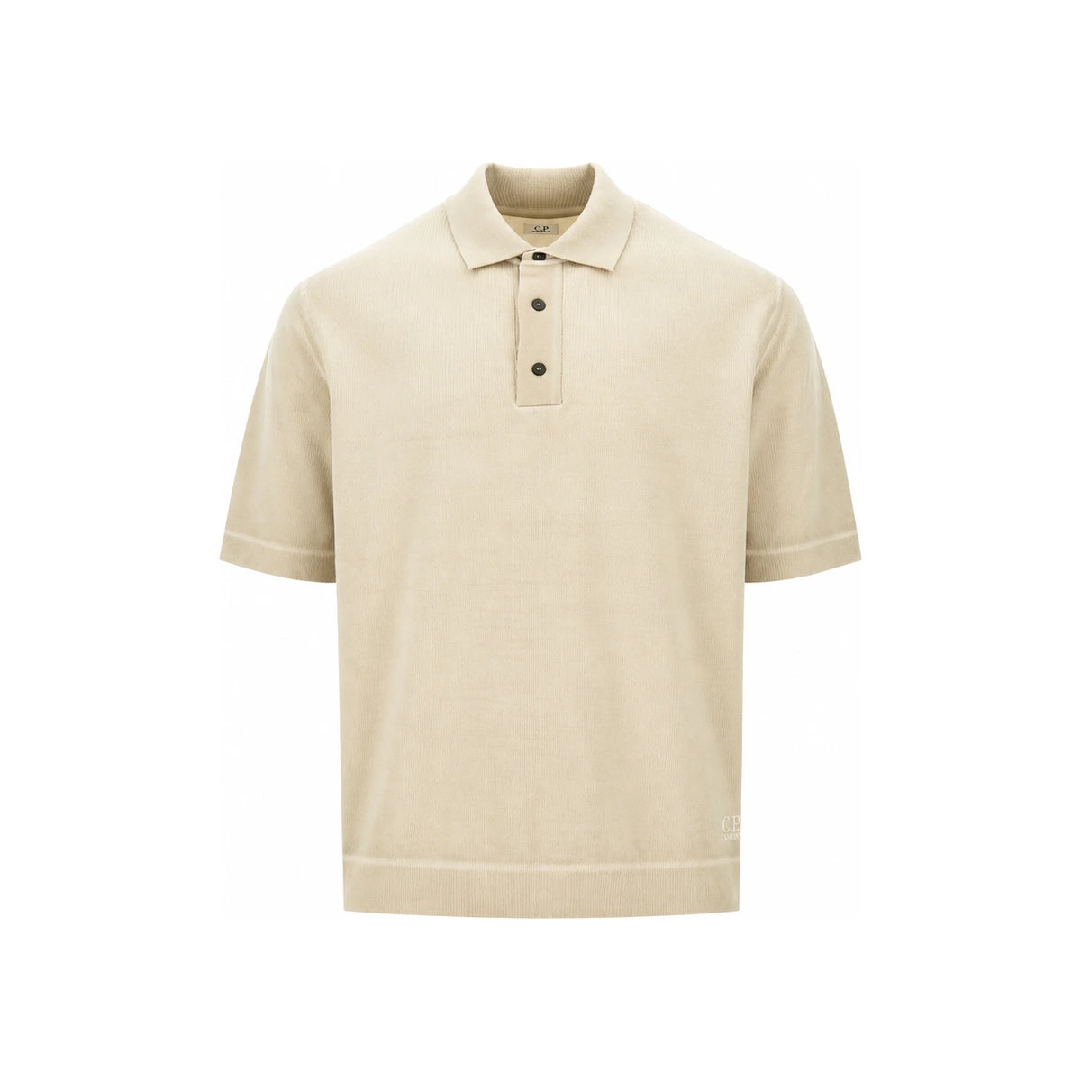 CP Company Cotton Crepe Double Dyed Polo Shirt Green Men’s
