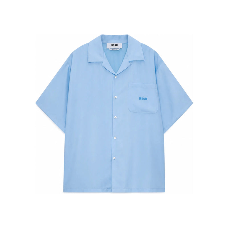 MSGM Tie-Dye Effect Lyocell Short Sleeve Shirt