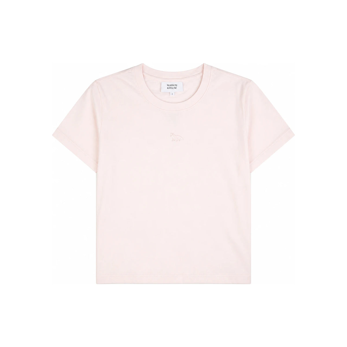Maison Kitsune Baby Fox Crop Short Sleeve T-Shirt Mauve Wome MW00105 KJ7026 0448