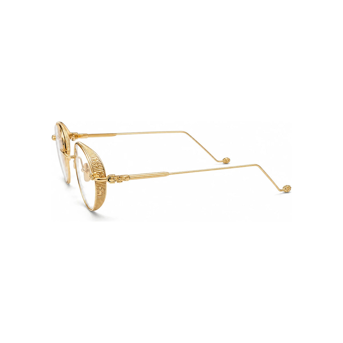 Chrome Hearts Gold Plate Matte Eyeglasses Unisex