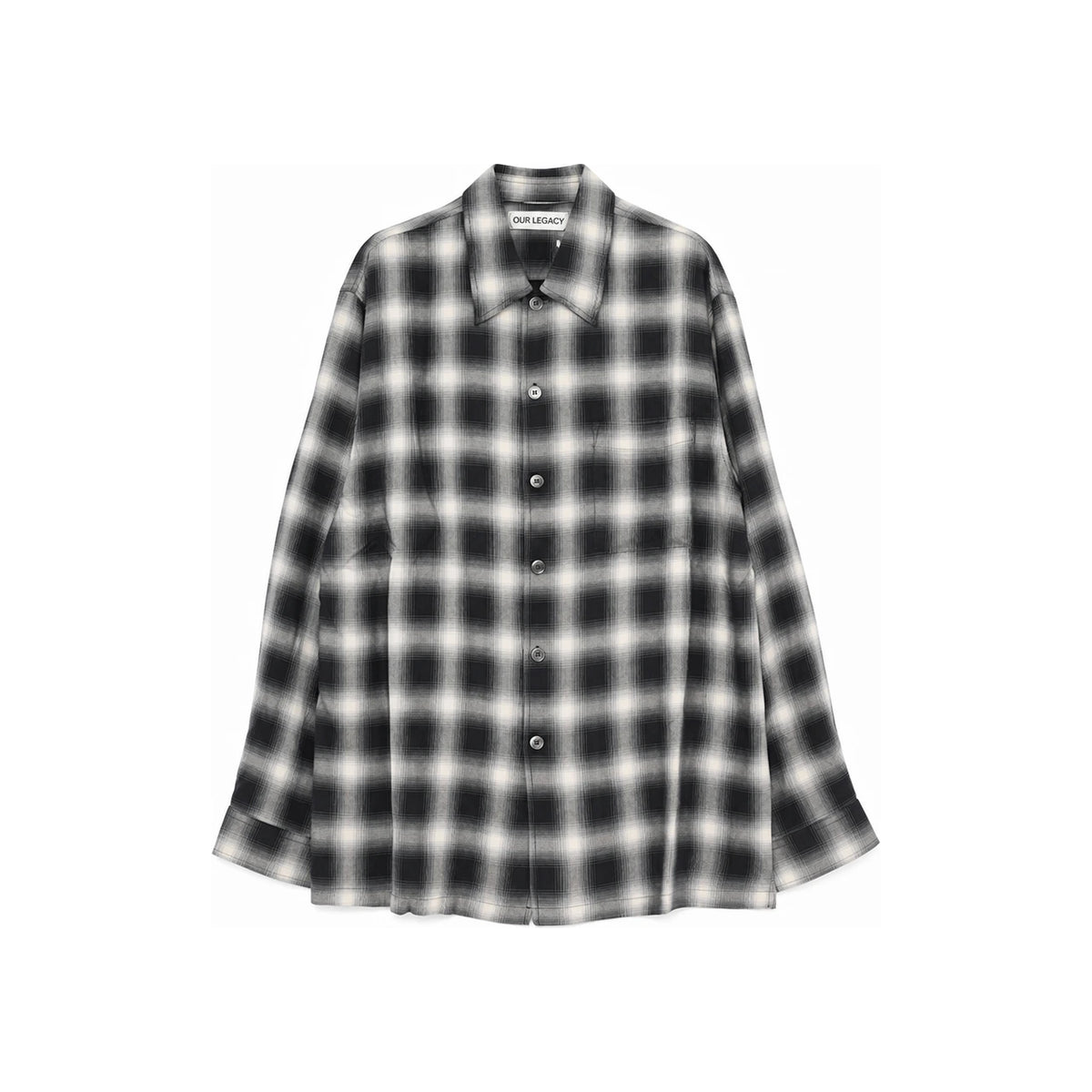 OUR LEGACY Viscose Overshirt Long Sleeve Shirt Black