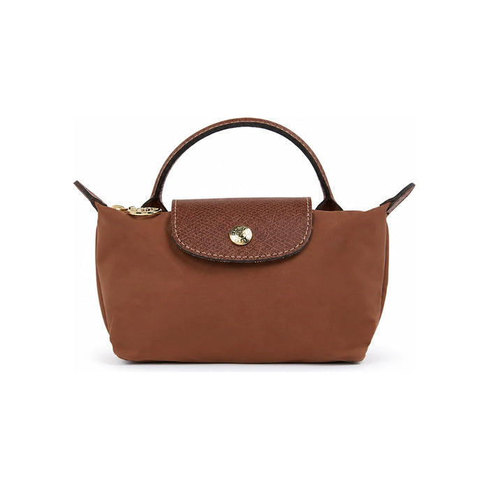 Longchamp Le Pliage Handle Pouch Women’s Nylon Clutch, Beige