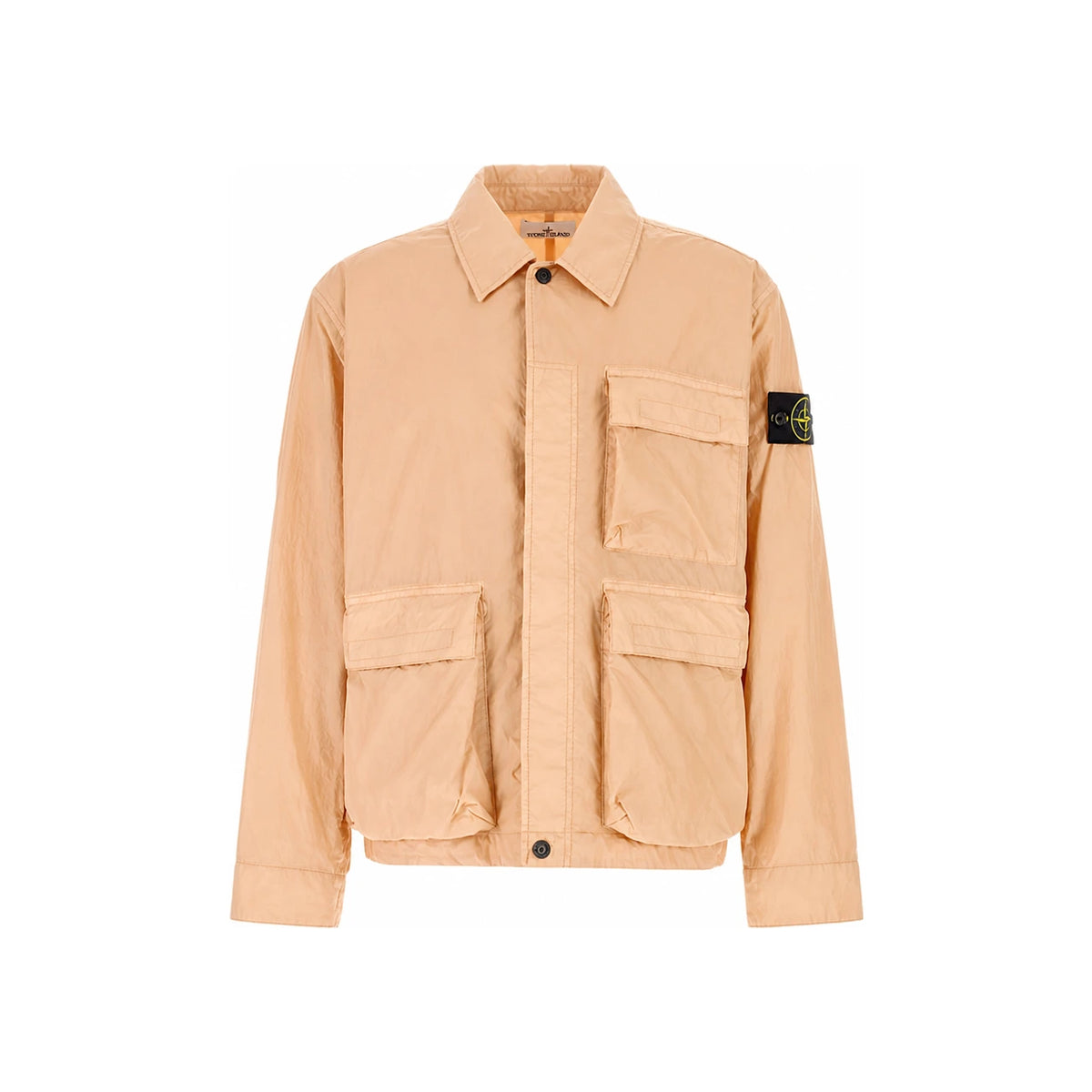 STONE ISLAND Apricot Garment-Dyed Crinkle Reps Badge Jacket 4100003 S0A23 V008E
