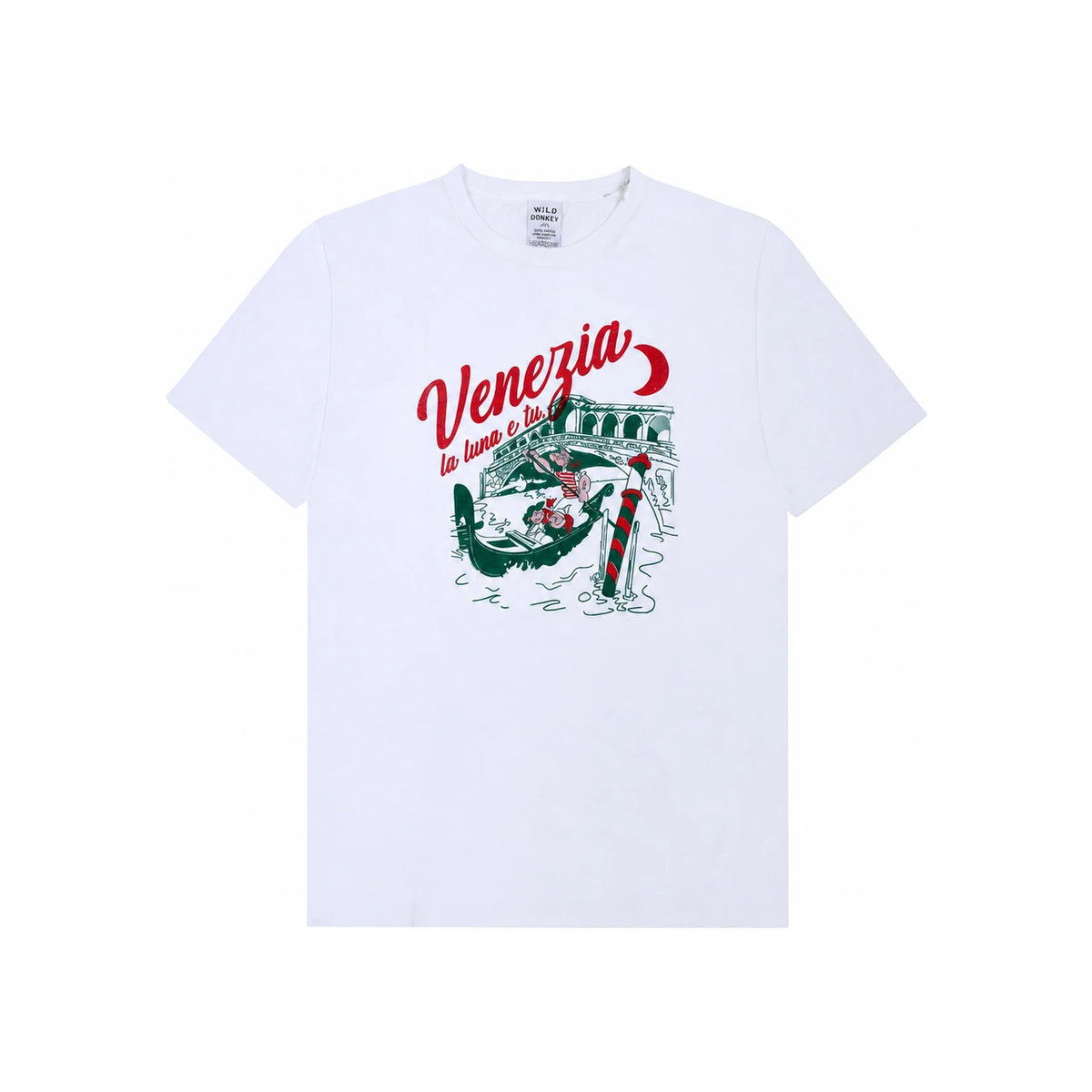Wild Donkey Venice Graphic Short Sleeve T-Shirt White Unisex