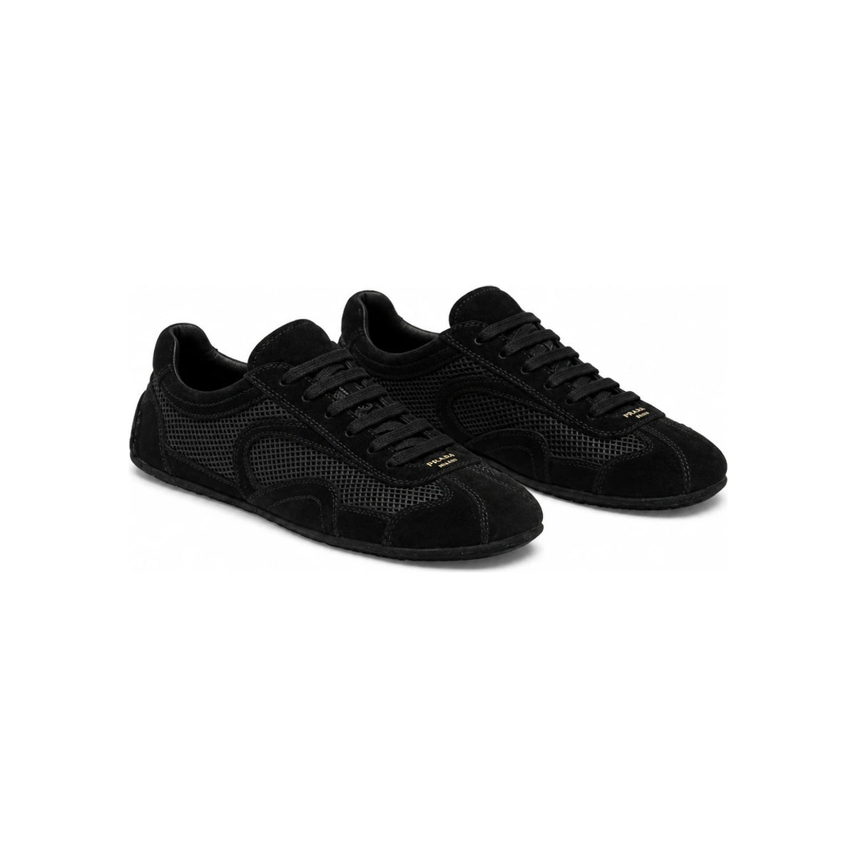 PRADA Monte Carlo Re-Edition 2005 Suede Mesh Low-Top Sneakers 1E247O 3D8C F0002