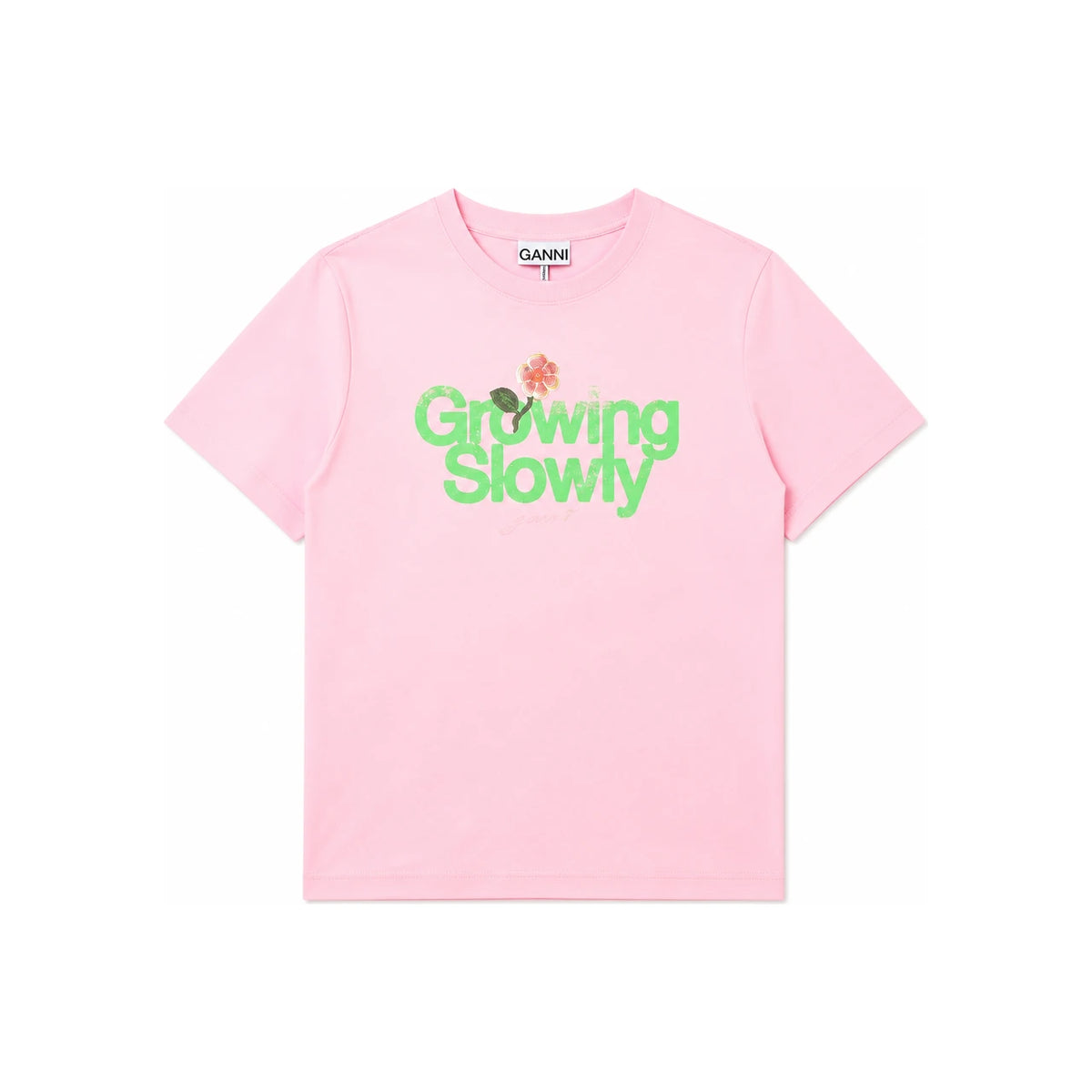 GANNI Graphic Logo Short Sleeve Women's T-Shirt A1050191 868