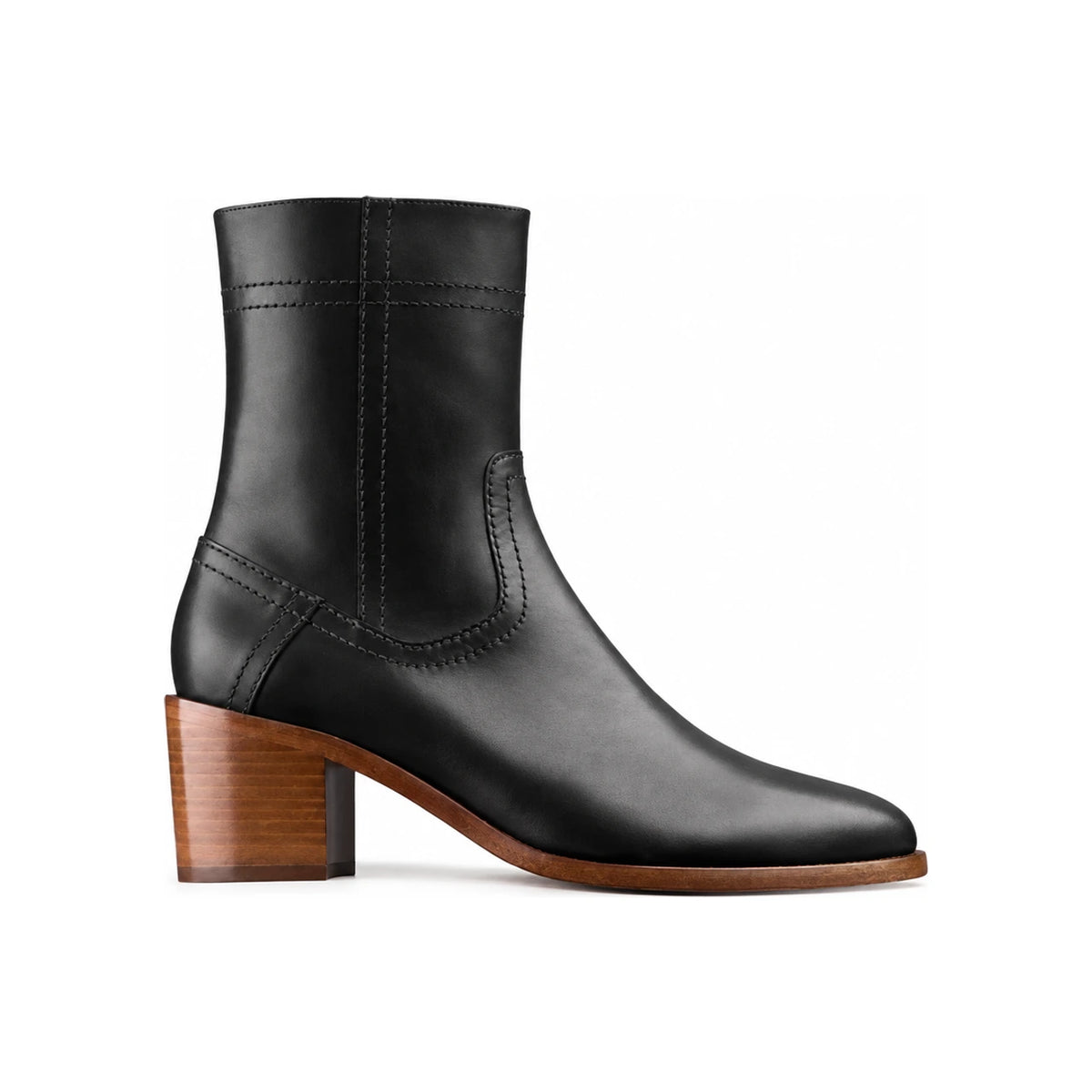 A.P.C. Georgia Leather Ankle Boots Black