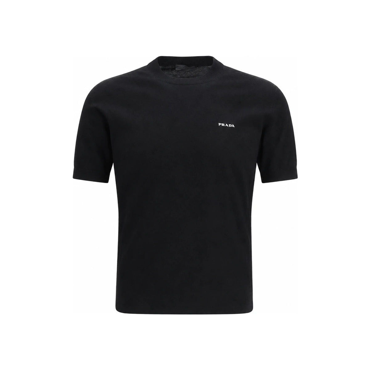 PRADA Black Knit Short Sleeve T-Shirt