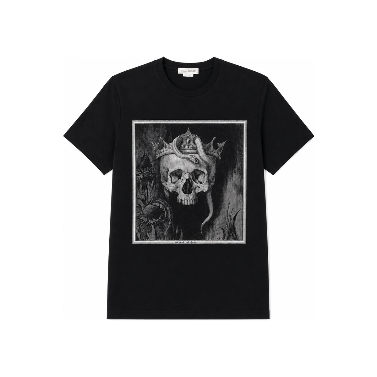 Alexander Mcqueen King Skull Short Sleeve T-Shirt Black