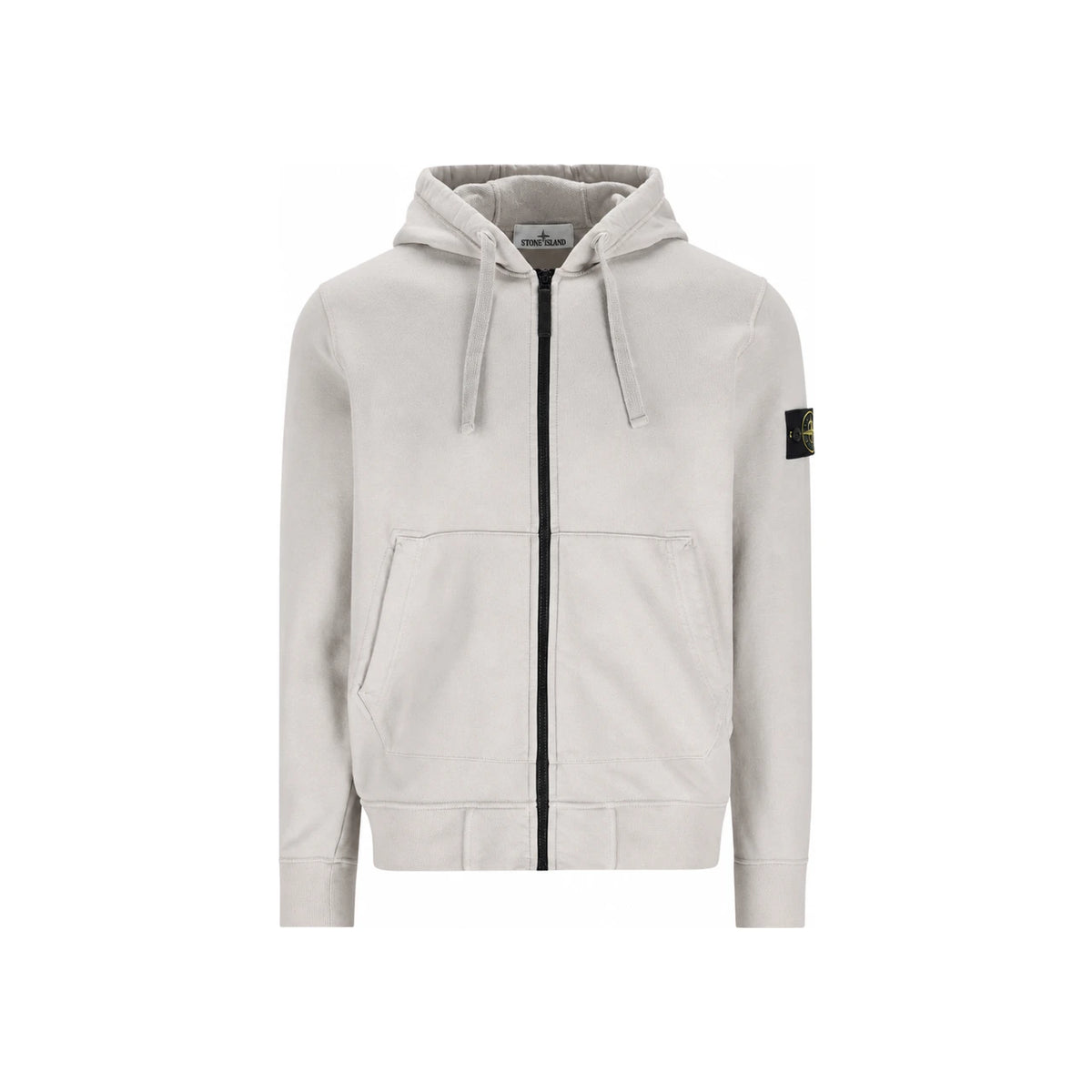 STONE ISLAND Logo Patch Men’s Hooded Zip Jacket Navy Cotton