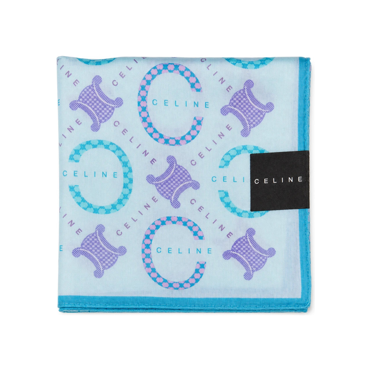 CELINE Triomphe Handkerchief Petite Scarf Unisex