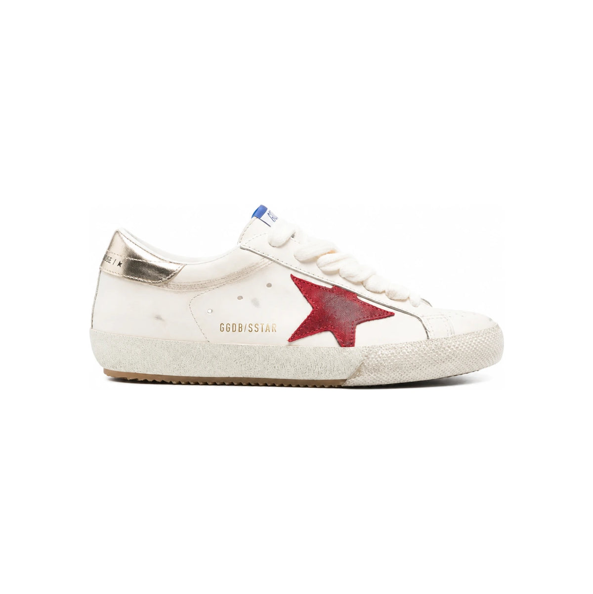 GOLDEN GOOSE Superstar Leather Sne GMF01003 F008137 12378 WHITE RED PLATINUM DOM