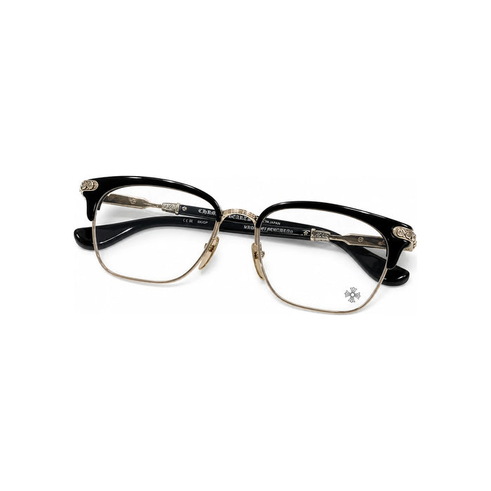 Chrome Hearts Black Gold Plate Vertical Smile 2 Eyeglasses