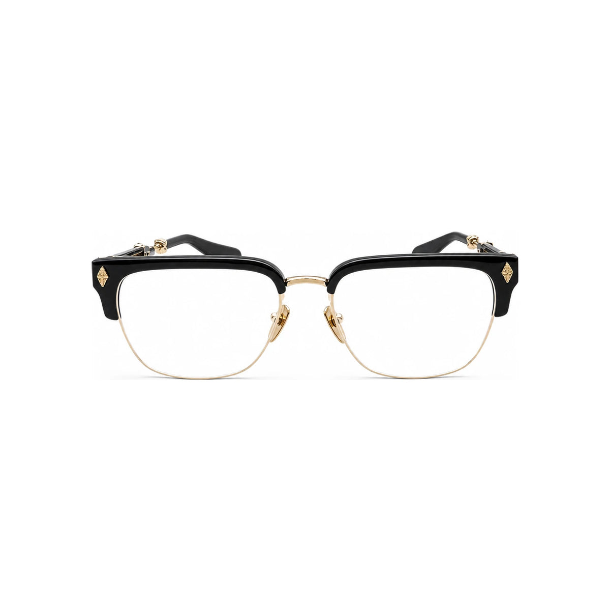 Chrome Hearts Black Gold Plate Eyeglasses Unisex
