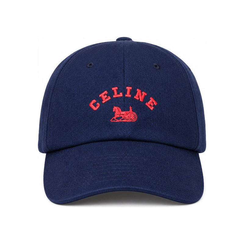 CELINE Rithélieux Navy Cotton Twill Cap AA0IE2U74 07MR