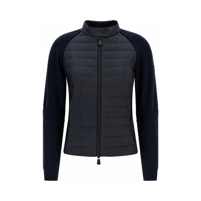 Moncler Navy Padded Layered Knit Zip-Up Jacket 9B00001 M1183 742