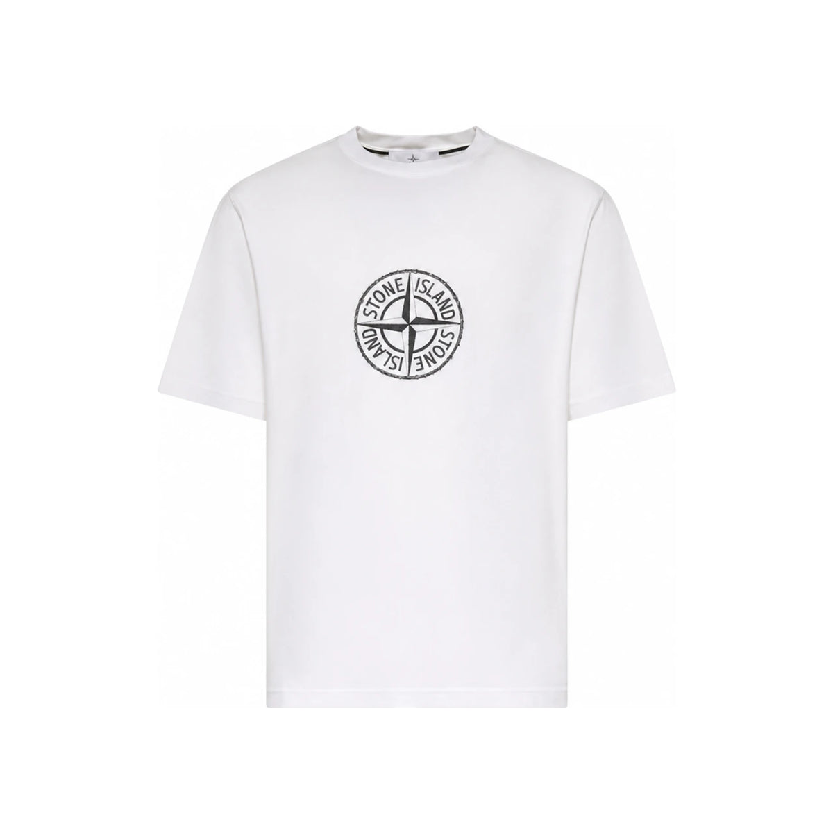 STONE ISLAND Men’s Short Sleeve T-Shirt Black Cotton