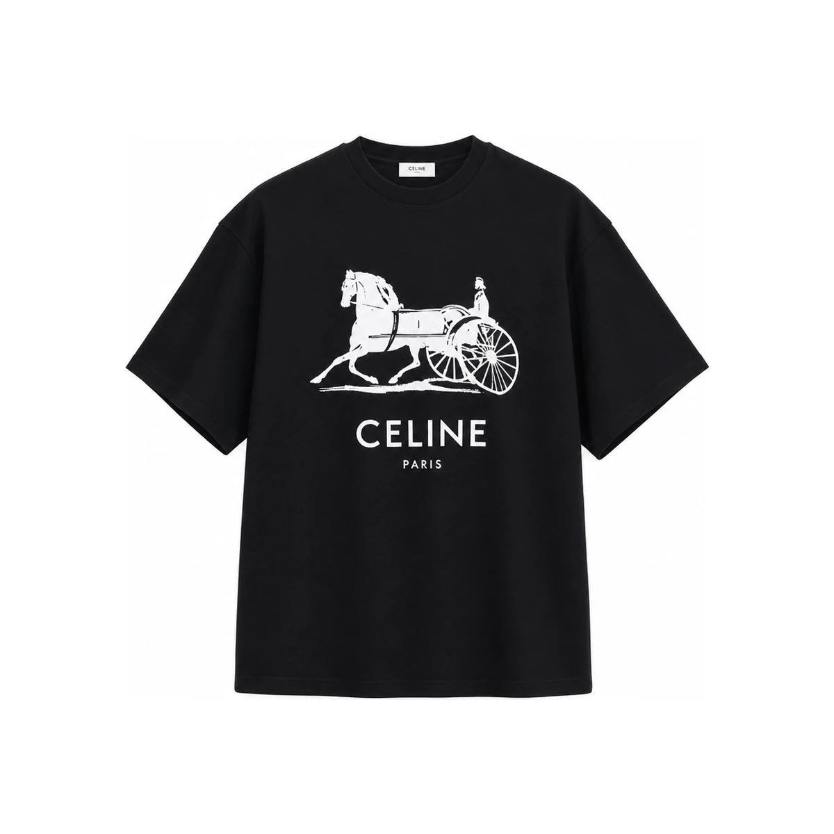 CELINE Men’s Cotton Jersey Logo T-Shirt
