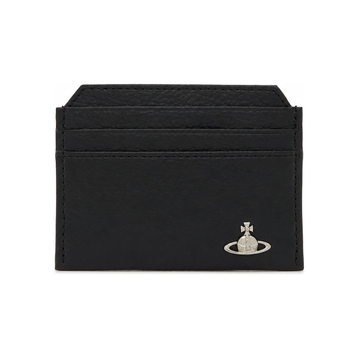 Vivienne Westwood Black Leather Card Holder Wallet