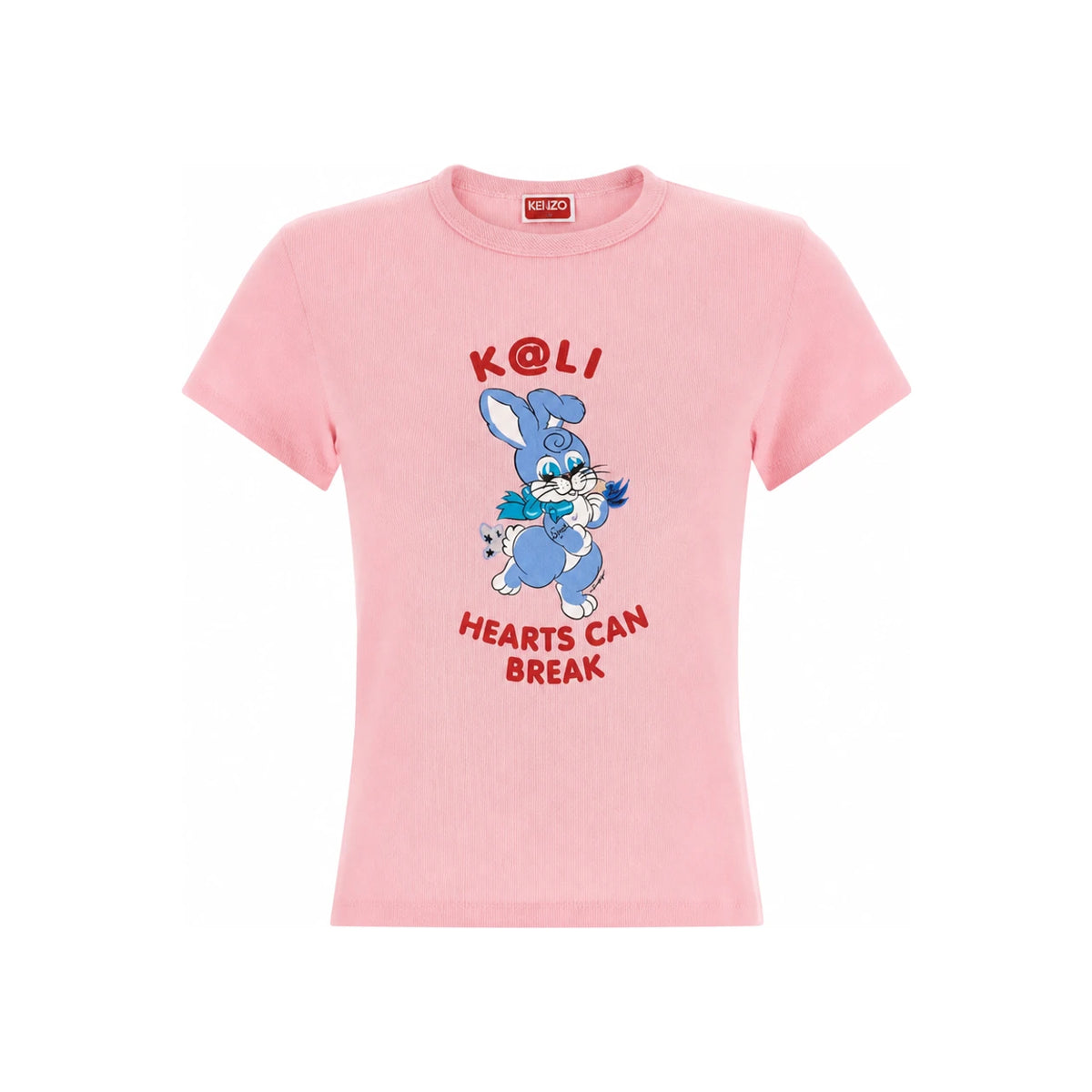 KENZO Cartoon Bunny Graphic Short-Sleeve T-Shirt for Women, Beige