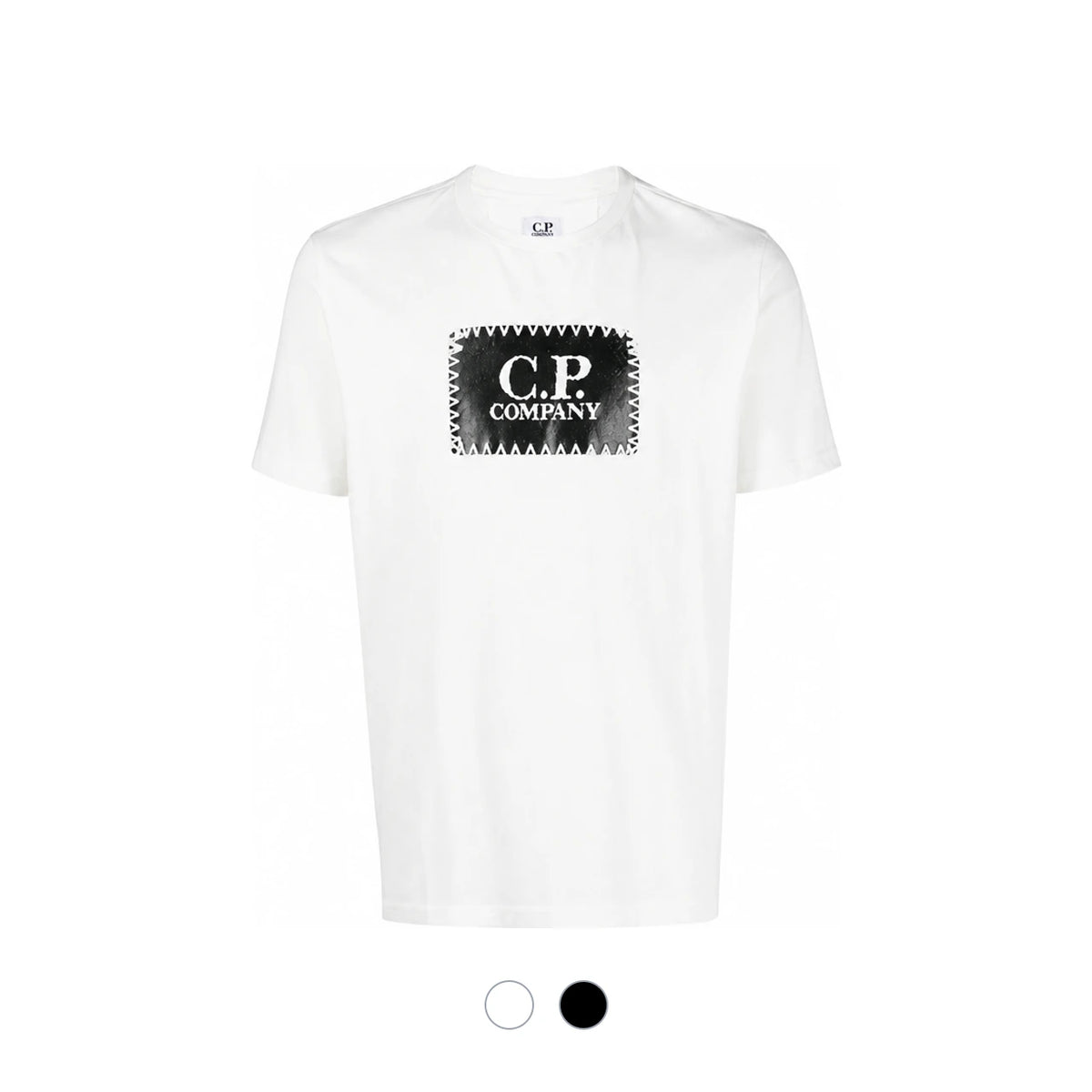 CP Company Label Logo Print Short Sleeve T-Shirt White Men