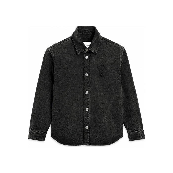 AMI Cotton Knit Ami de Coeur Overshirt Shirt