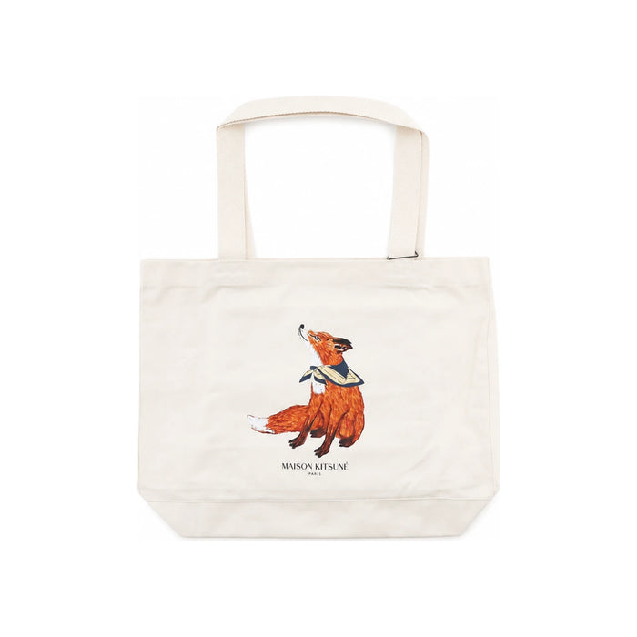 Maison Kitsune Dreaming Fox Canvas Tote Bag Unisex