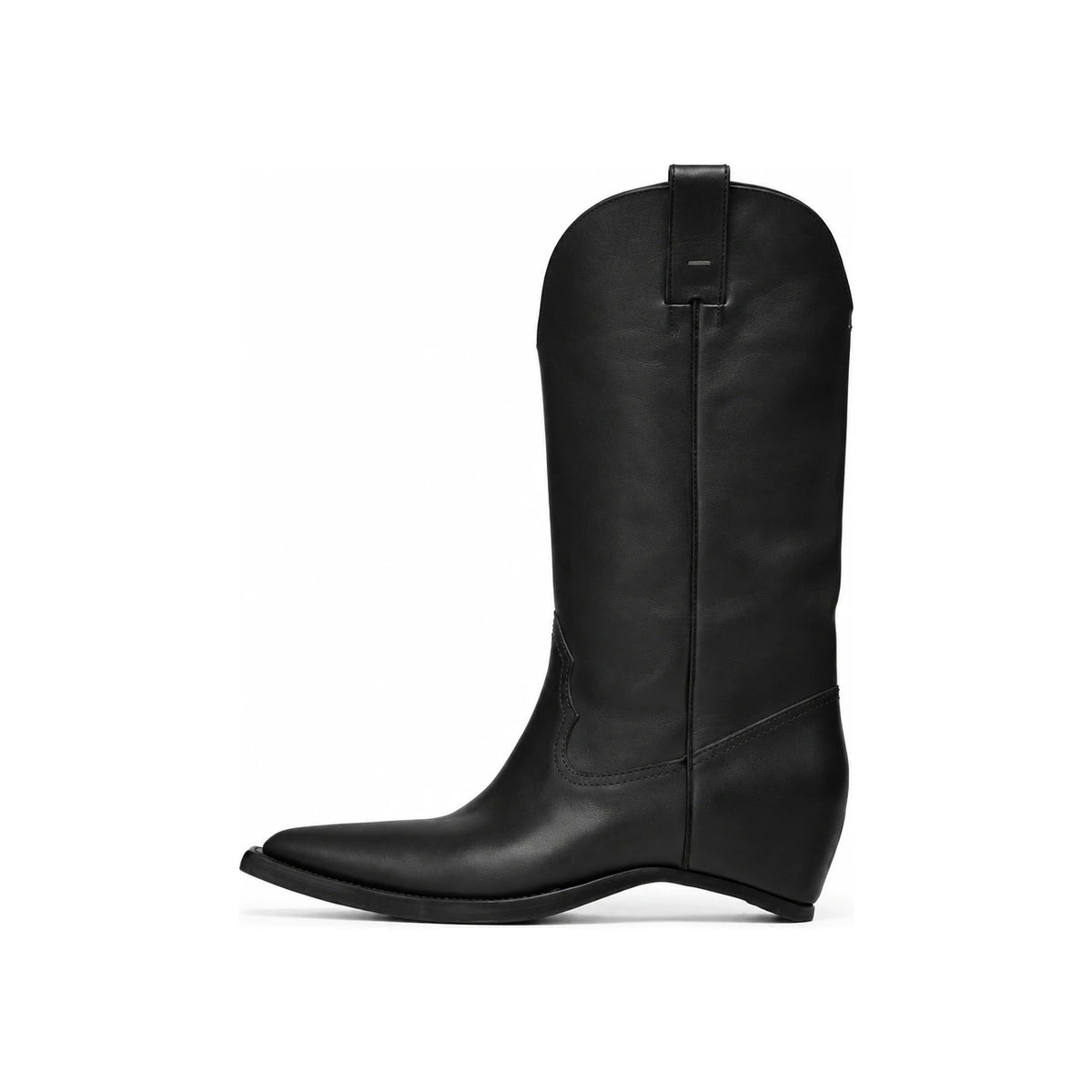 Maison Margiela Black Leather Knee-High Boots