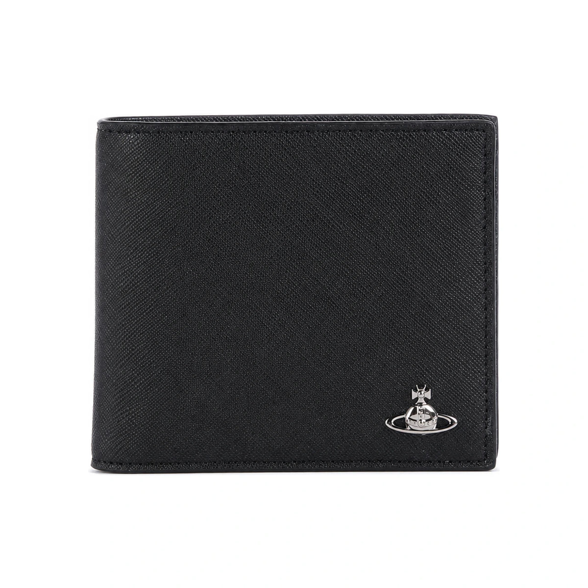 Vivienne Westwood Black Leather Bifold Wallet for Men