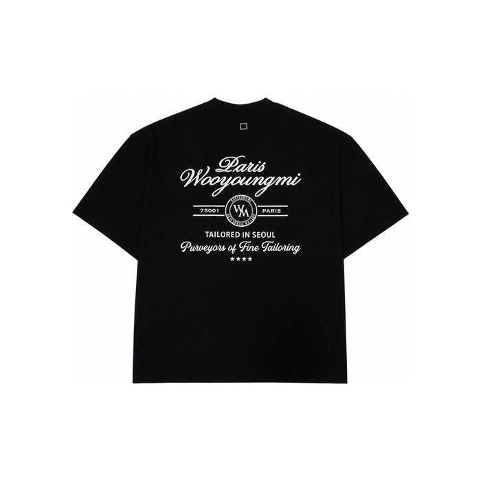 WOOYOUNGMI Black Lettering Graphic Logo T-Shirt