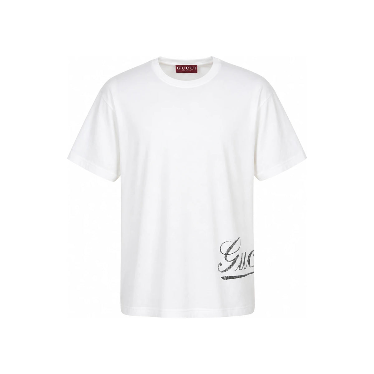 GUCCI Men’s Short Sleeve T-Shirt White Cotton Crewneck