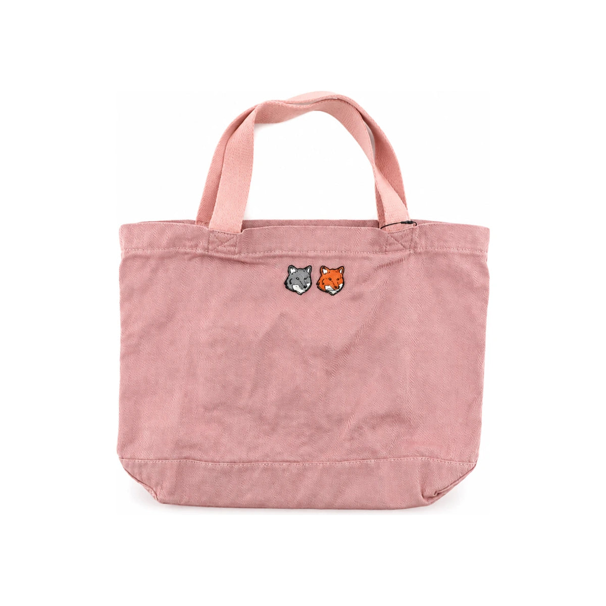 Maison Kitsune Double Fox Head Patch Canvas Tote Bag Cream OW511CF WW9112 0544