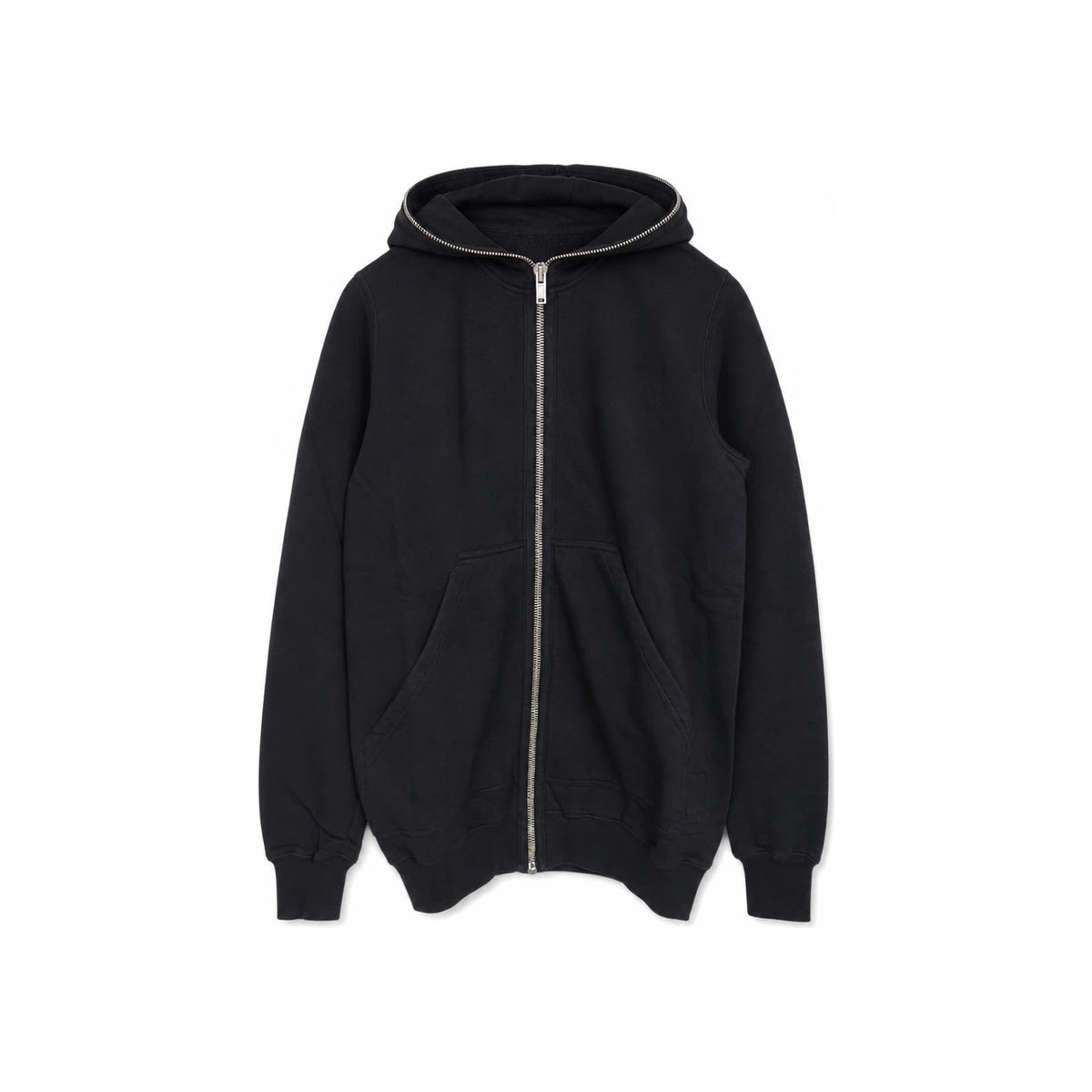 Rick Owens Darkshadow Leather-Sleeve Full-Zip Hooded Jacket DU15F5280