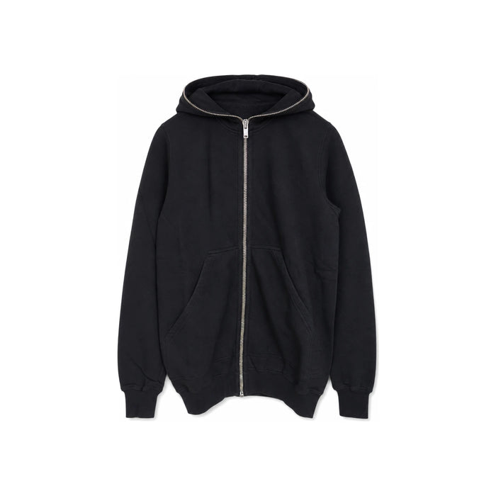 Rick Owens Darkshadow Leather-Sleeve Full-Zip Hooded Jacket DU15F5280