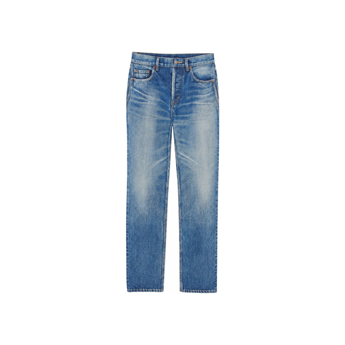 Saint Laurent Vintage Blue Straight Leg Denim Jeans