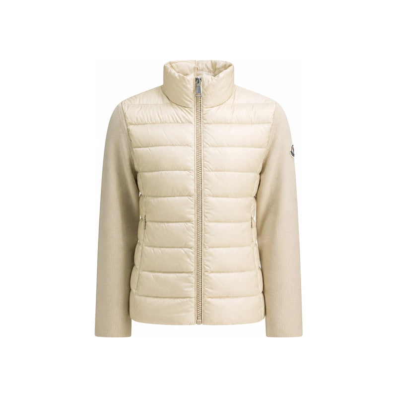 Moncler Women’s Logo Patch Knit-Mix Lightweight Puffer Cardiga 9B00005 M1122 20C