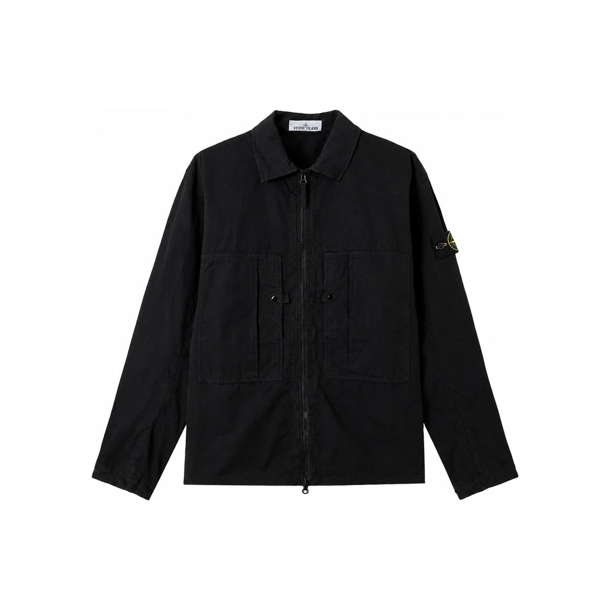 STONE ISLAND Ripstop Patch Shirt Jacket Black Men’s 1200005 S0298 V0029