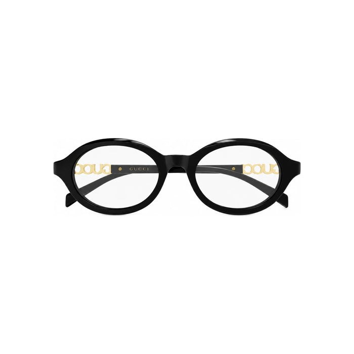 GUCCI Black Oval Acetate Eyeglass Frames Unisex GG2153 O 001