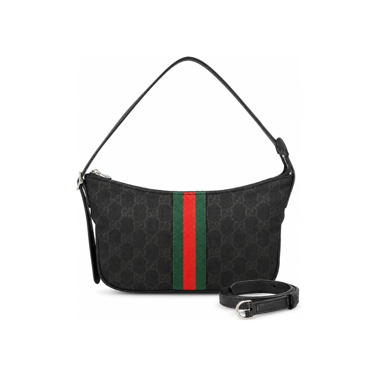 GUCCI Black Leather Crossbody Bag