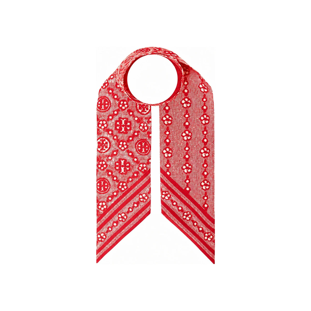 Tory Burch T Monogram Floral Silk Scarf
