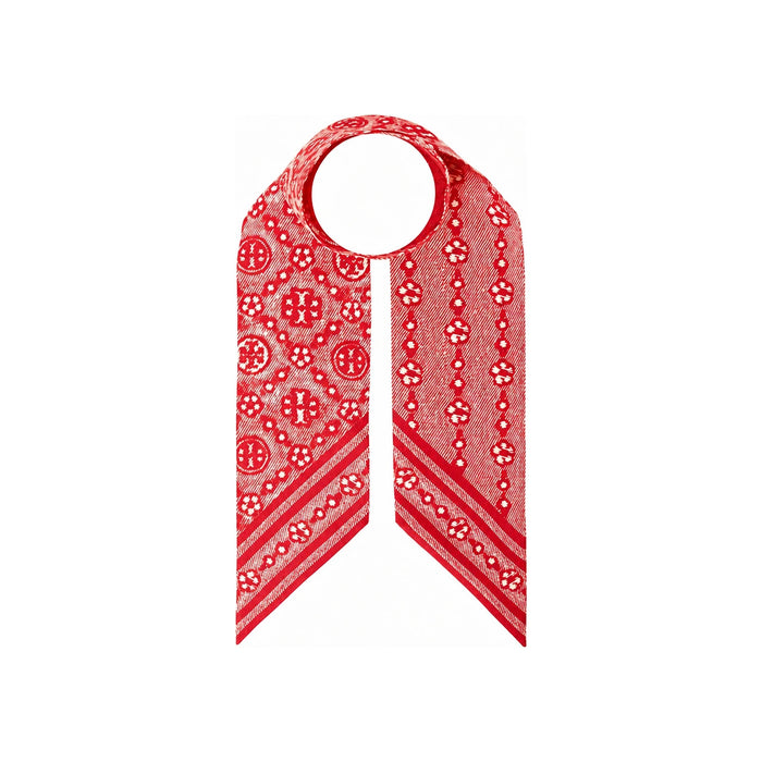 Tory Burch T Monogram Floral Silk Scarf