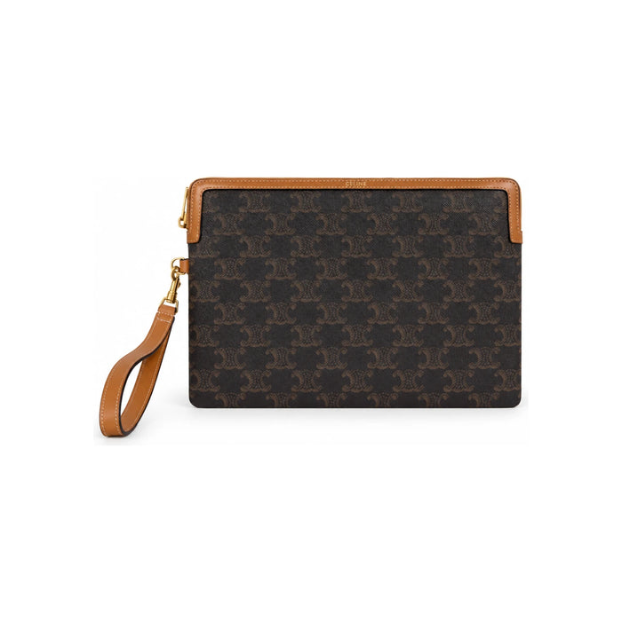 CELINE Cuir Triomphe Small Strap Pouch Clutch Bag