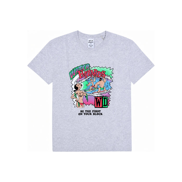 Wild Donkey Heather Grey Hazard Graphic Short Sleeve T-Shirt