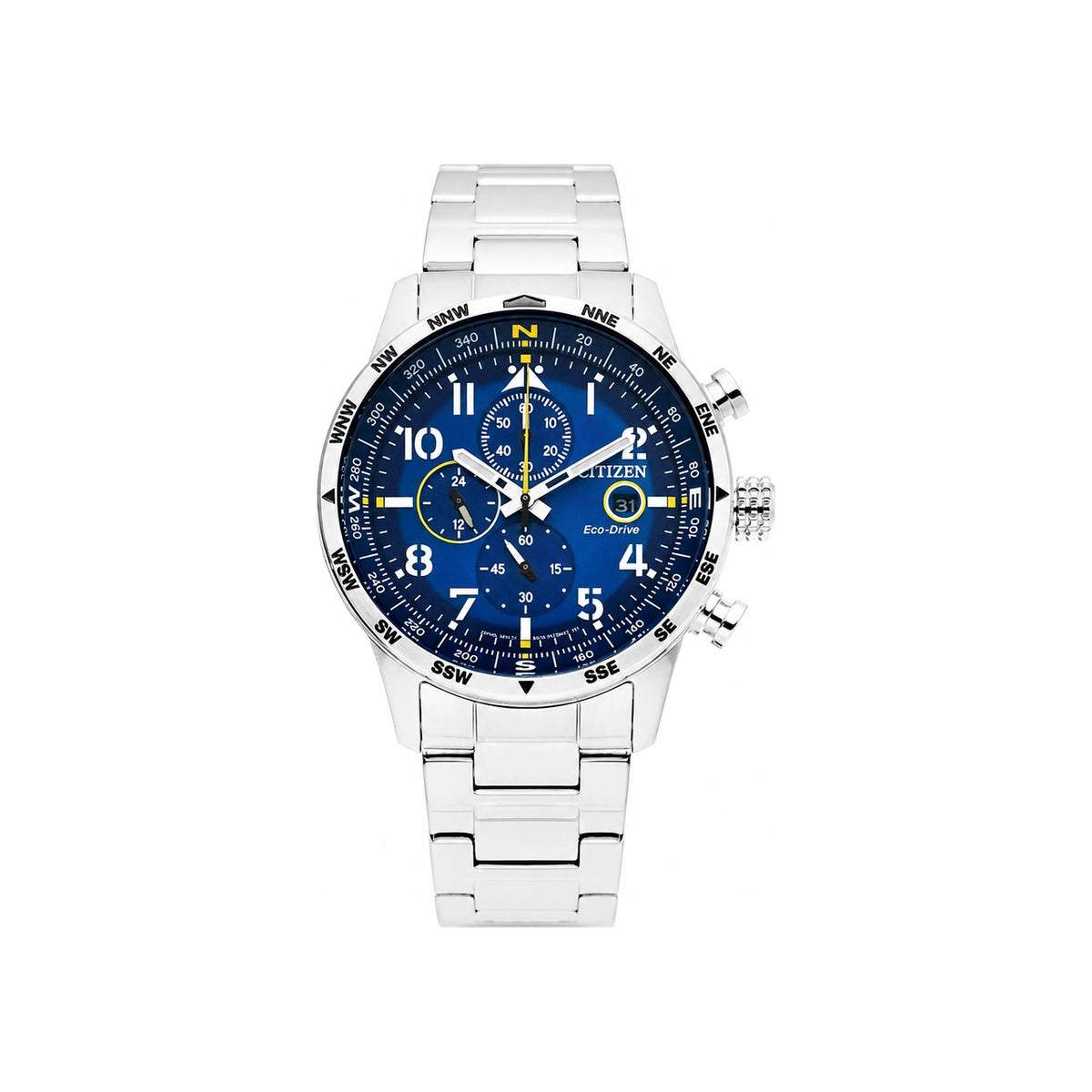CITIZEN Blue Dial Fabric Strap Chronograph Men’s Watch CA0790 83L