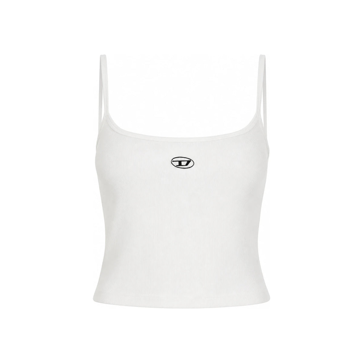 DIESEL White Sleeveless Cotton T-Shirt for Women